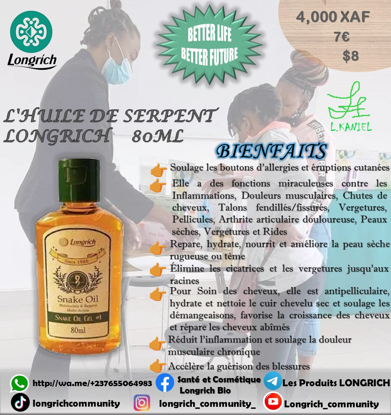 Peau Sans Tâches et Éclatante de Beauté Gamme Longrích